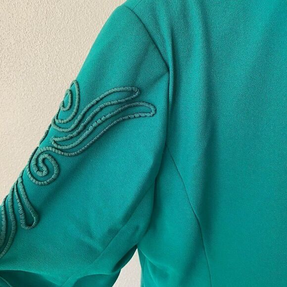Orlando Rossi Vintage Jade Green Embellished Jacket SZ 20 NWT - Picture 4 of 13